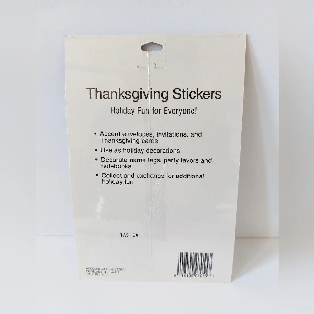 NEW 80s Vintage Autumn Thanksgiving‎ Stickers 4 sheets American Greetings